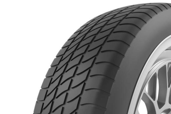 Car tire on a white background. 3d illustration.